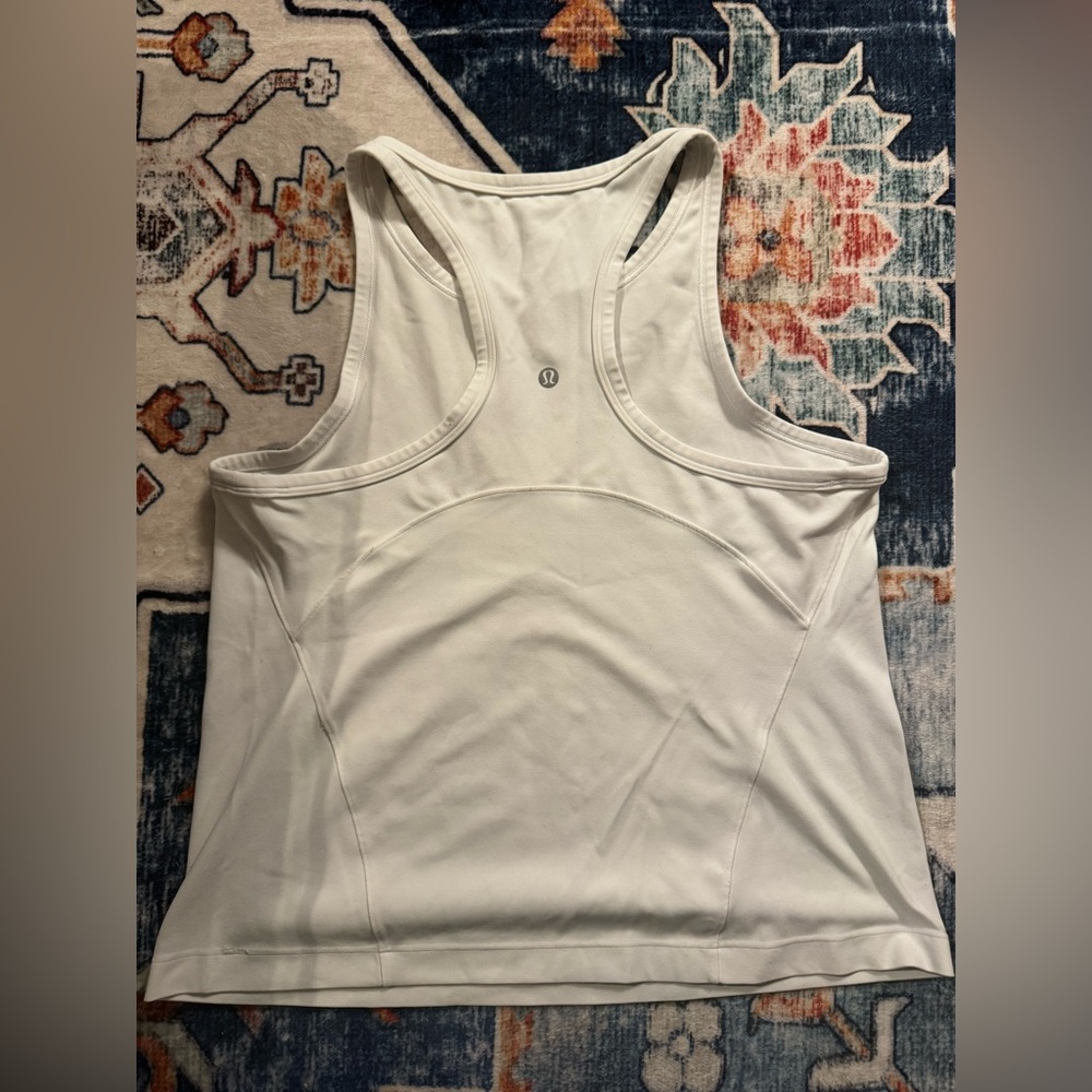 LululemonWhite Racerback Tank Top - Picture 2 of 2
